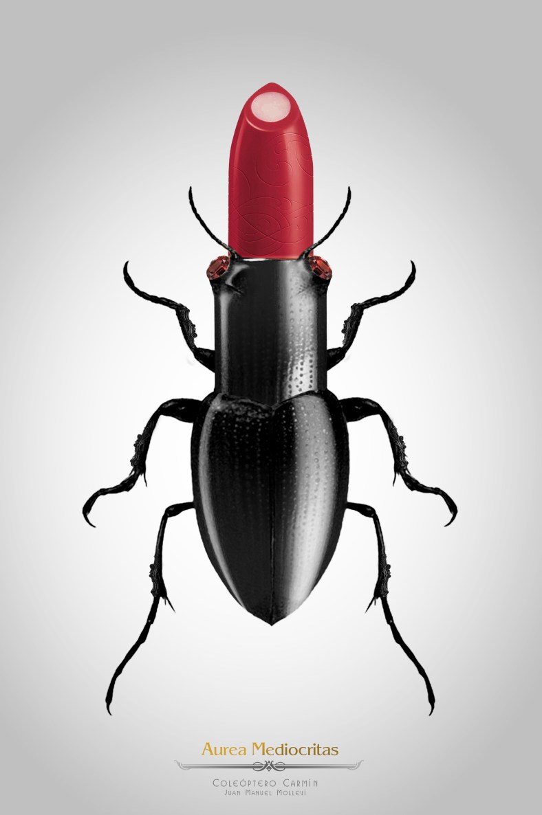 Coleóptero Carmín insects, insect, steampunk, art, artist, molleví, bug, coleopter, beettle, beatle, dragonfly, fork, carmin, lipstick, clock, watch, spoon, silver, gold, golden, mechanical, ladybug, worm, animals, barroco, rococo, jewelry, jewels, parfum, spider, aracne, arachnid, black, dark, poison, bee, wine, design, stilish, luxury, scary, rubi, diamond, magic, fantasy, witch, wizard, macro, photoshop, handcraft, blacksmith, life
