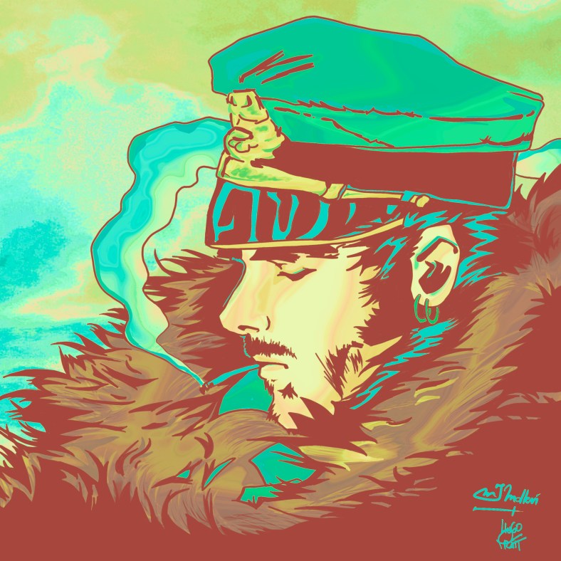 Corto Maltese Hugo Pratt Molleví Manga Comic Anime Illustration Selfportrait Autorretrato