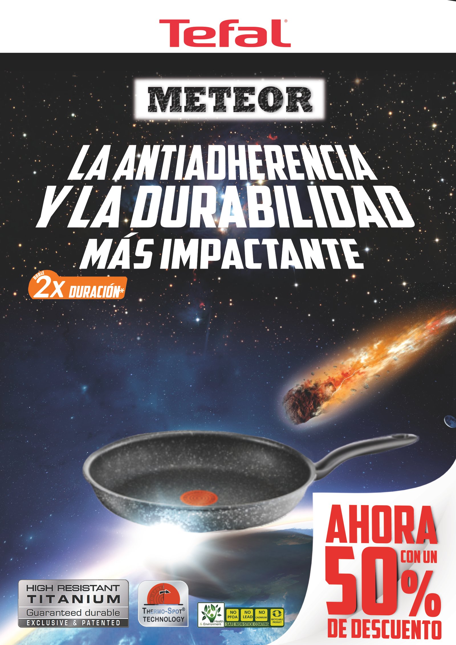 Tefal Meteor Sartén 50