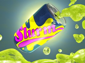 Slurm Drink Futurama Matt Groening 3D Render Lightwave Can
