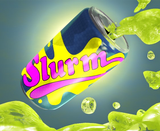 Slurm Drink Futurama Matt Groening 3D Render Lightwave Can